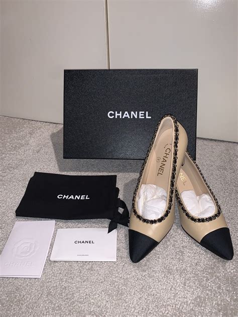 chanel red black shoes|Chanel beige and black shoes.